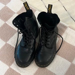 Black leather Dr. Martins